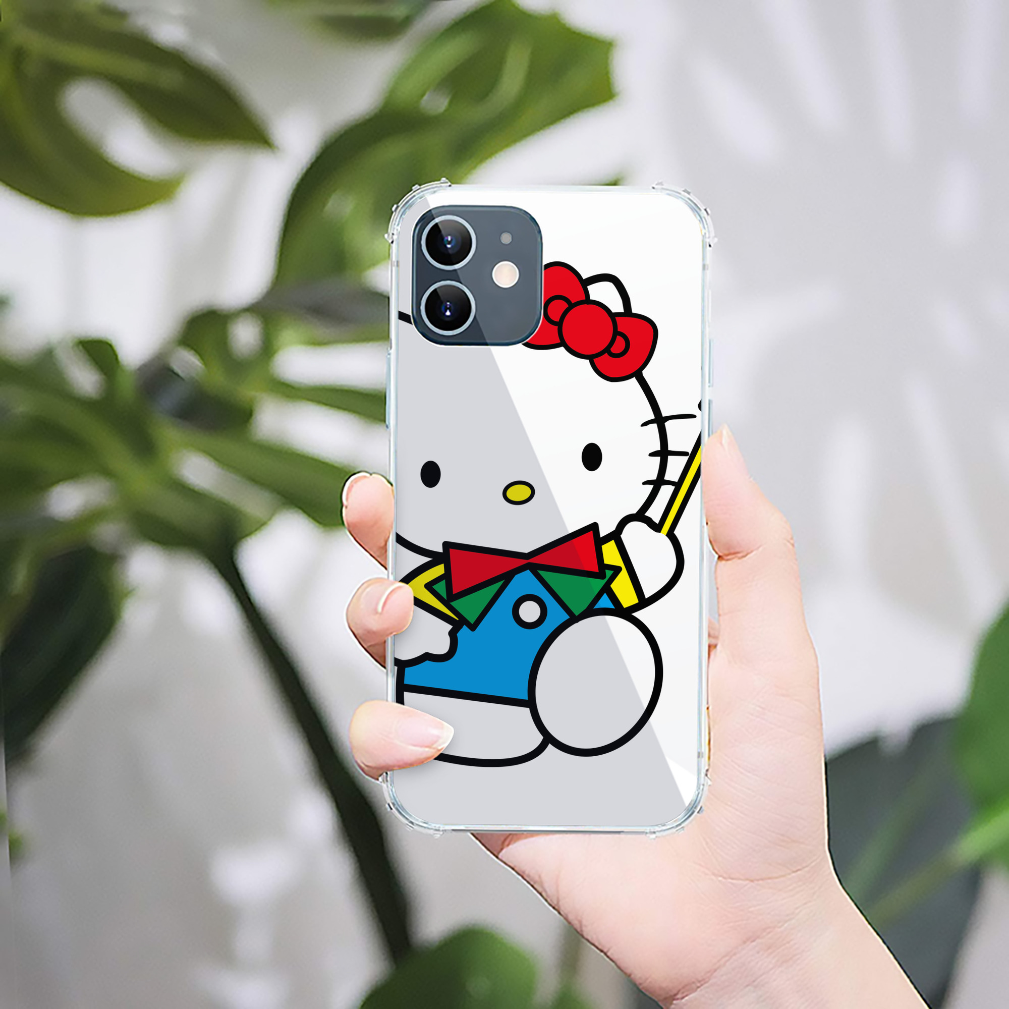 （画像用） Hello Kitty ハローキティ 【iPhone 12シリーズ対応】透明スマホケース（クリアソフトケース）
